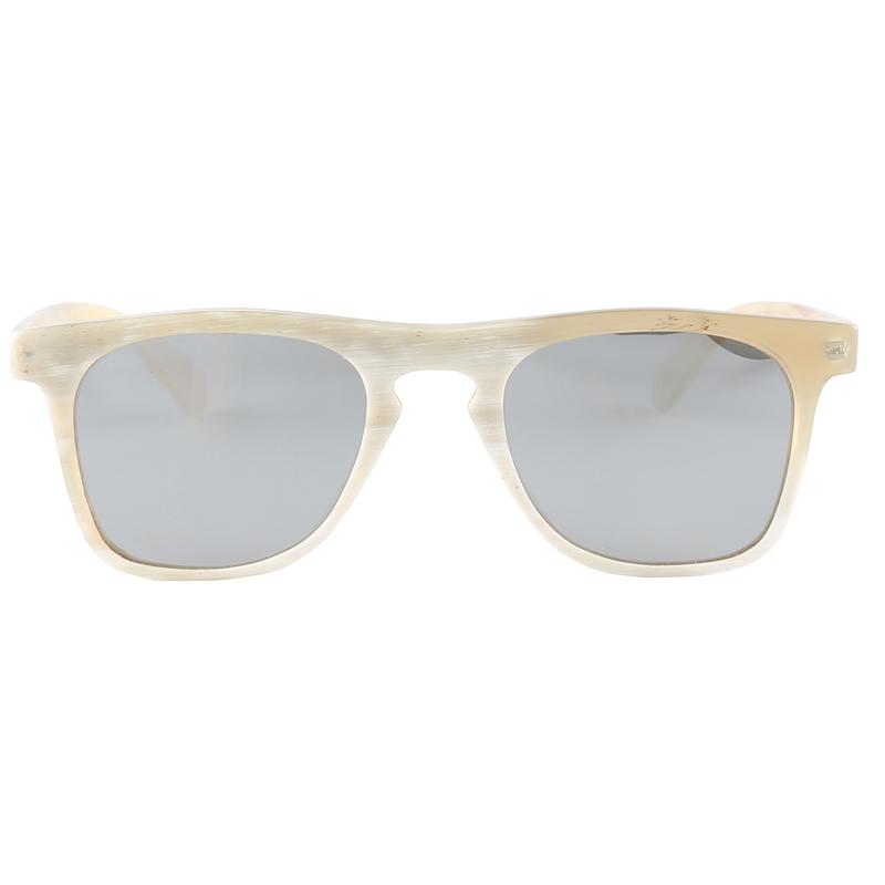 

Girls students ladies elegant light color handmade horn frame mirror silver women's sunglasses horn glasses eyeglasses
