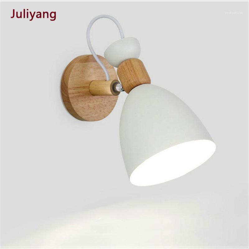 

Nordic modern macaron wall lamp creative personality aisle bedroom study single head speaker wrought iron sconce lamp1