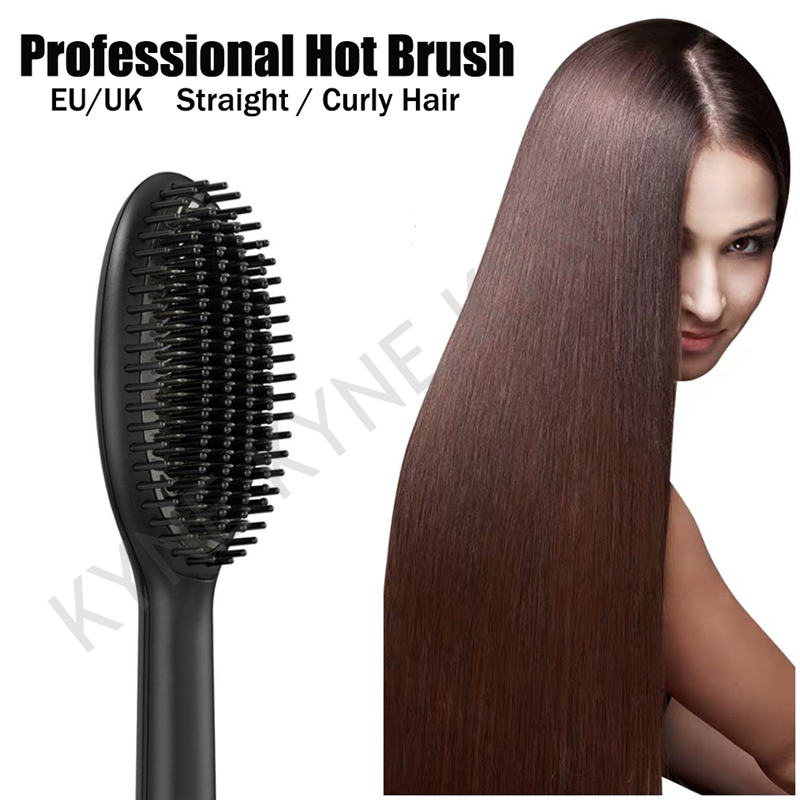 

Dropship 9HD Professional Hot Brush Fast Hair Straightener Comb Hair Electric Brush Comb Irons With Retail Box