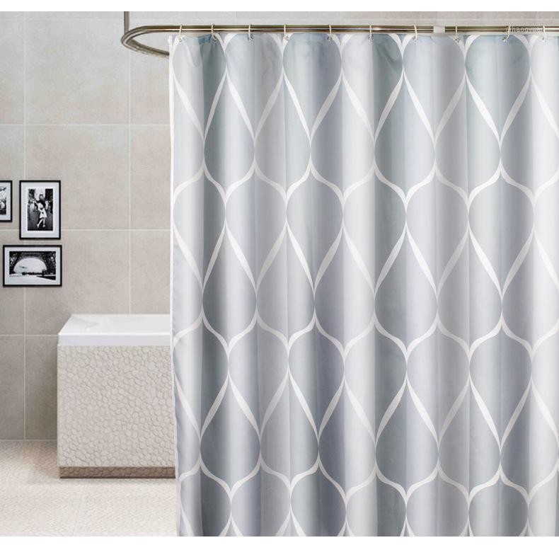 

Shower Curtain Simple Geometric High-end Hotel Thick Waterproof Polyester Home Bathroom Shower Curtains1