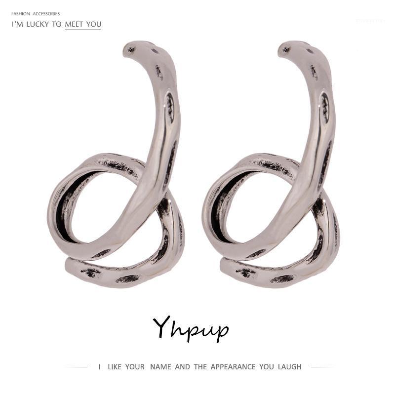 

Yhpup Fashion Irregular Twisted Stud Earrings for Women Simple Chic Metal New Design Earrings Aros Mujer Oreja Accessories1