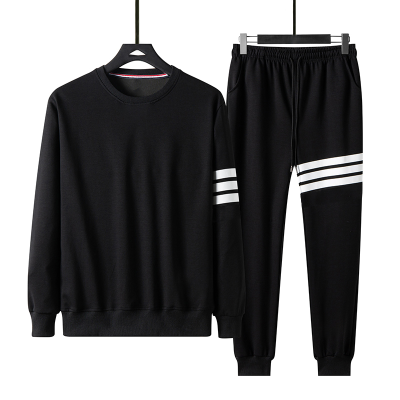 

New Men Fashion 3 Color Long Sleeve Hoodies Pants Male Tracksuit Sport Men's Gyms Set Casual Sportswear Cotton Gym Suit, Gray