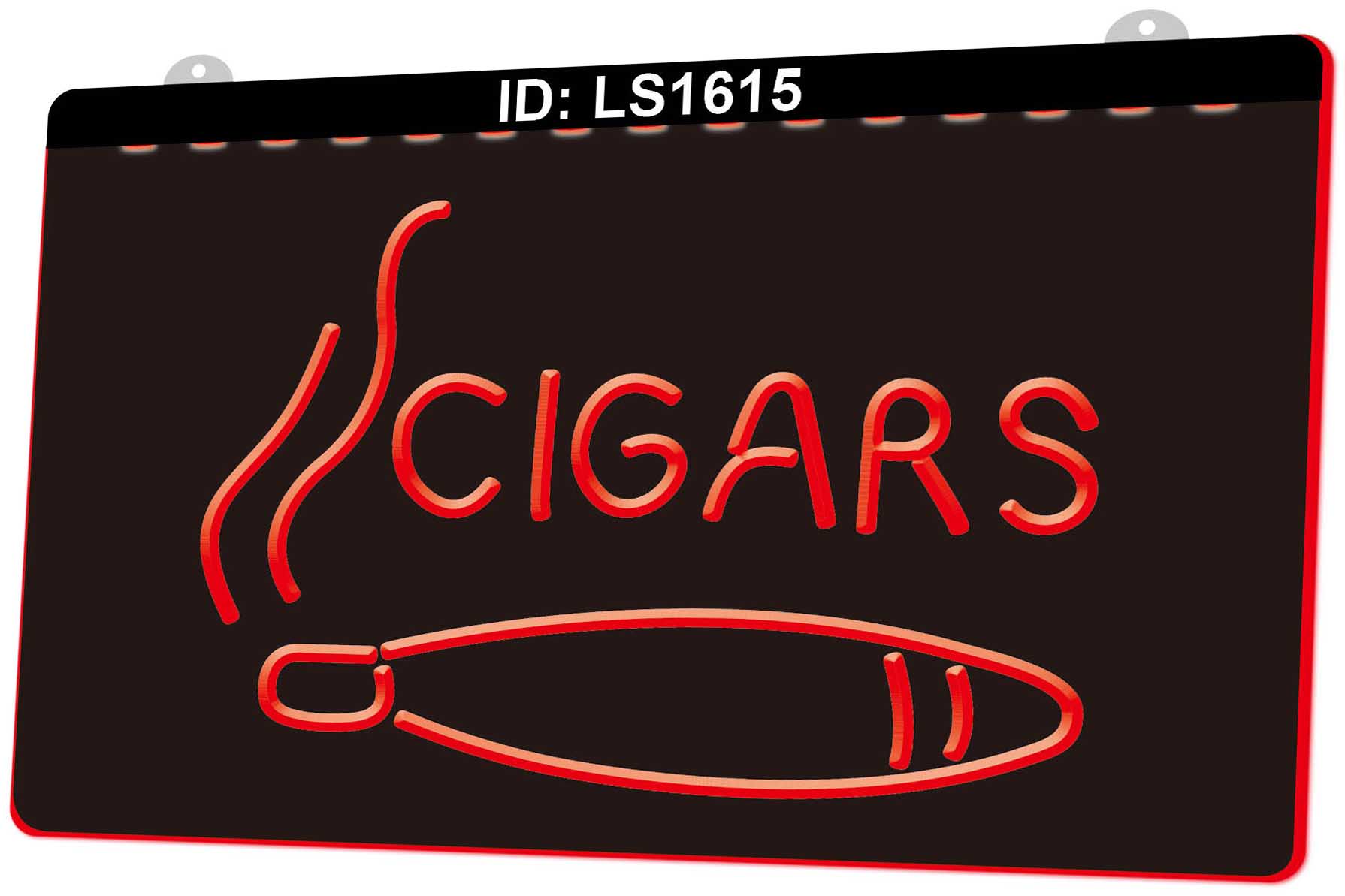 

LS1615 Cigars Smoke Shop 3D Engraving LED Light Sign Wholesale Retail