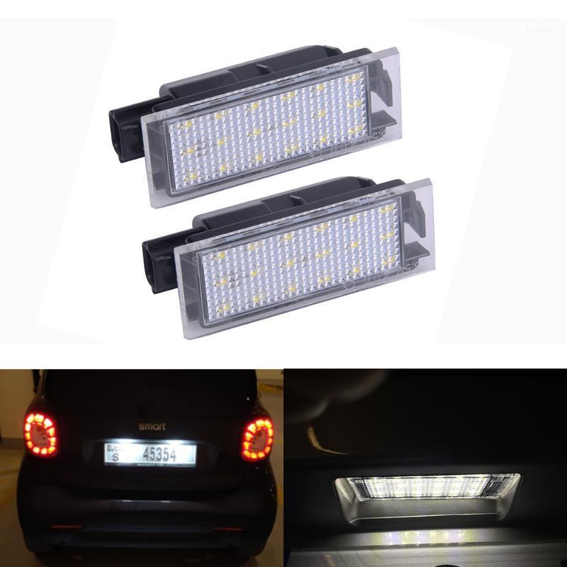 

18SMD Car LED Number License Plate Lights Lamp For Smart Fortwo 453 3rd Gen - White CAN-bus1, As pic