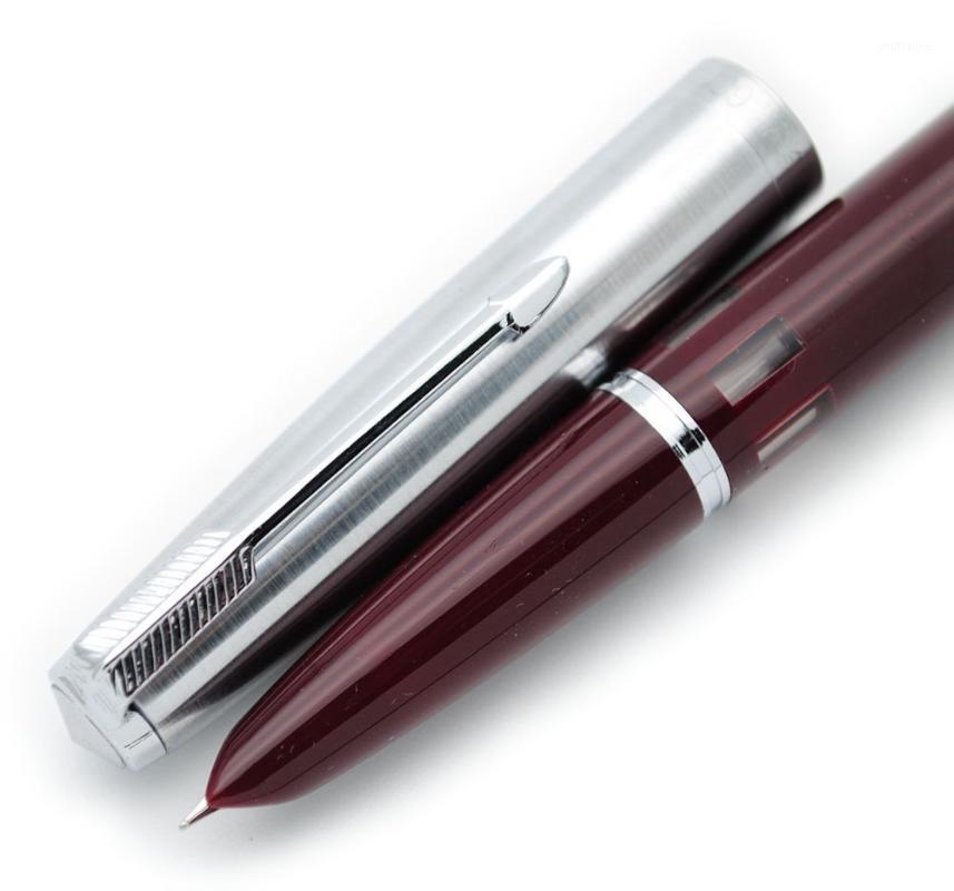 

Wing Sung 601 Steel Cap Vacumatic Fountain Pen F Nib Popular Ink pen1, Red