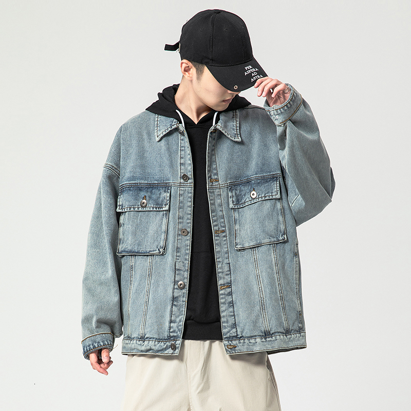 

2021 New Denim Men's Jeans Black Jacket Spring Autumn Fashion Clothes Plus Oversize M-5xl Ndu1, K201