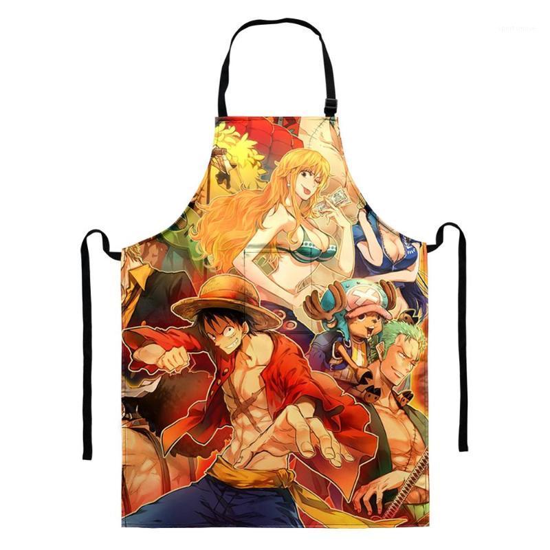 

3D One-Piece-Luffy Anime Men's Aprons Kitchen Aprons for Man Youth Boys Home Cooking Baking Shop Cleaning Waterproof Apron Bibs1