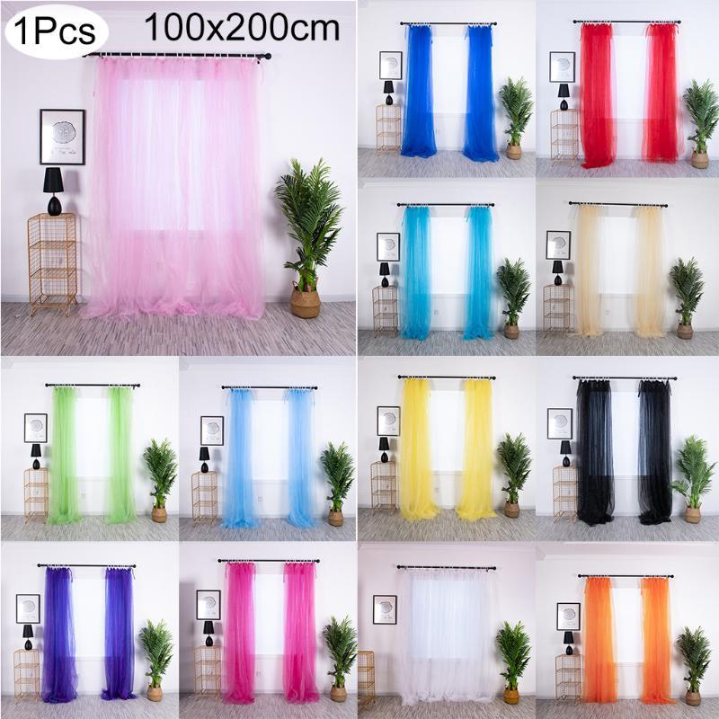 

1Pcs Multi-layer Tulle Sheer Curtain Tulle Window Treatment Voile Birthday Wedding Festive Decor In House Bedroom Window #451, White