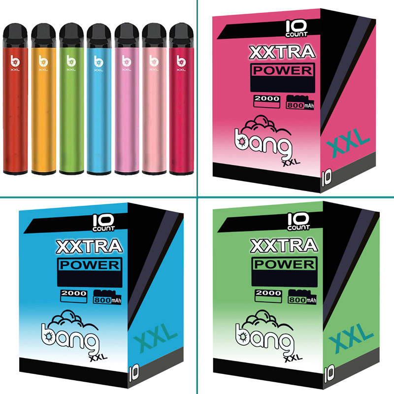 

Ready To Ship puff vape disposable vapor Kit E Cigarettes 2000 puffs vaporizer 800mAh vaper pen electronic cigarette Bang XXL