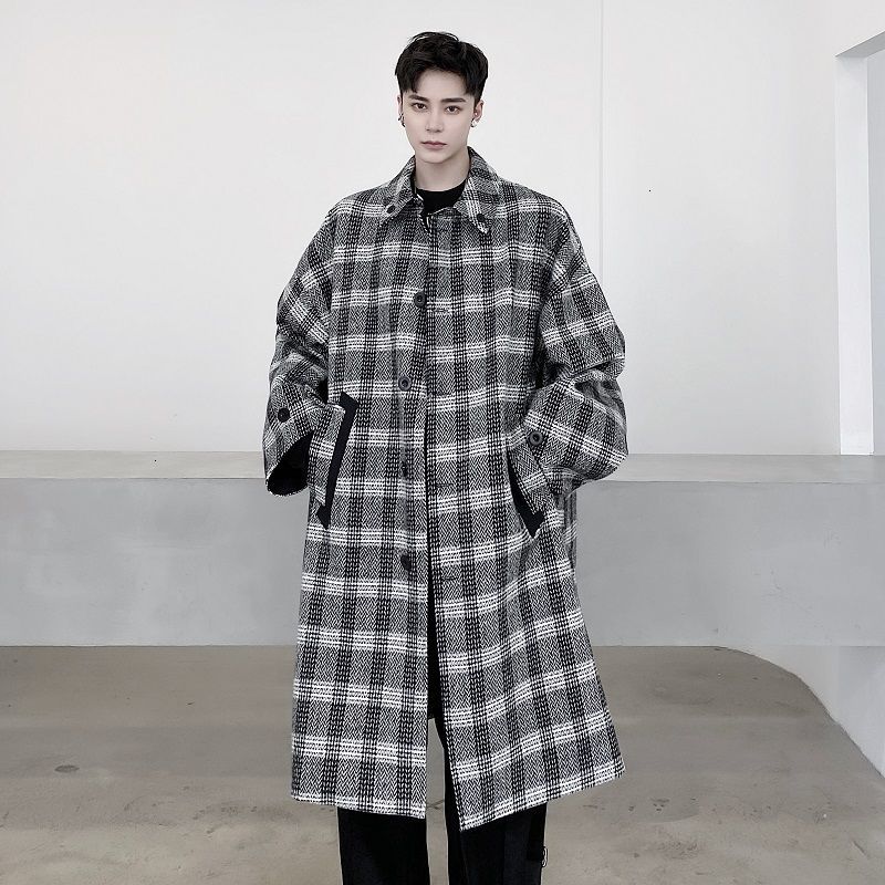 

Male Coat 2021 Autumn Thin New Winter. Pure Double Face. Long Coat. A2PM, Black