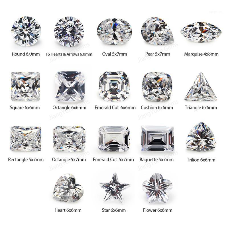 

18 Different Shape 5A CZ White Cubic Zircoia Stone Set1