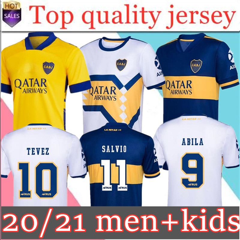 

MEN + KIDS kits 2020 2021 Boca Juniors soccer Jersey Boca Juniors MARADONA OSVALDO CARLITOS PEREZ DE ROSSI TEVEZ PAVON JRS football shirt