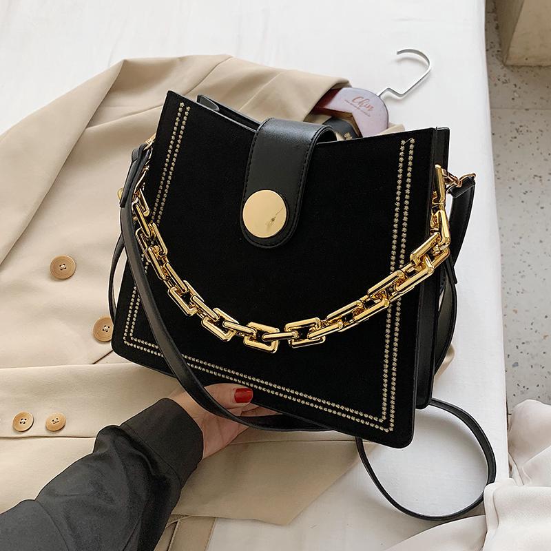 

2021 Nubuck leather PU Underarm bag for Women 2021 Women's Bag Trend Handbags Shoulder Designer Hand, Black