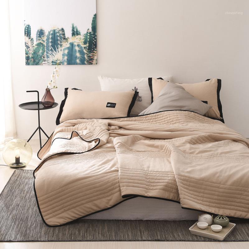 

Comforters & Sets Summer Air-conditioning Quilt Thin Throw Blanket Soft Bedding For Coverlet Kids Adults Lightweight Bedspread Mantas