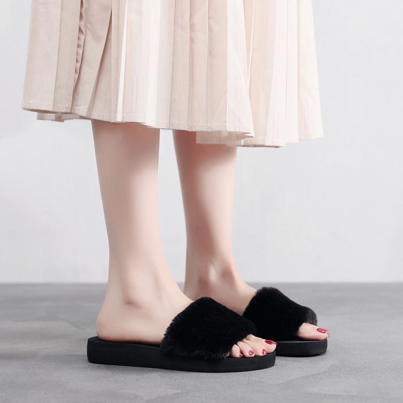 

2021 Plush Warm Women's Slippers Non-slip Home Casual Slippers Women Spring And Summer Shoes For Women Vulcanize Shoes#4, Green