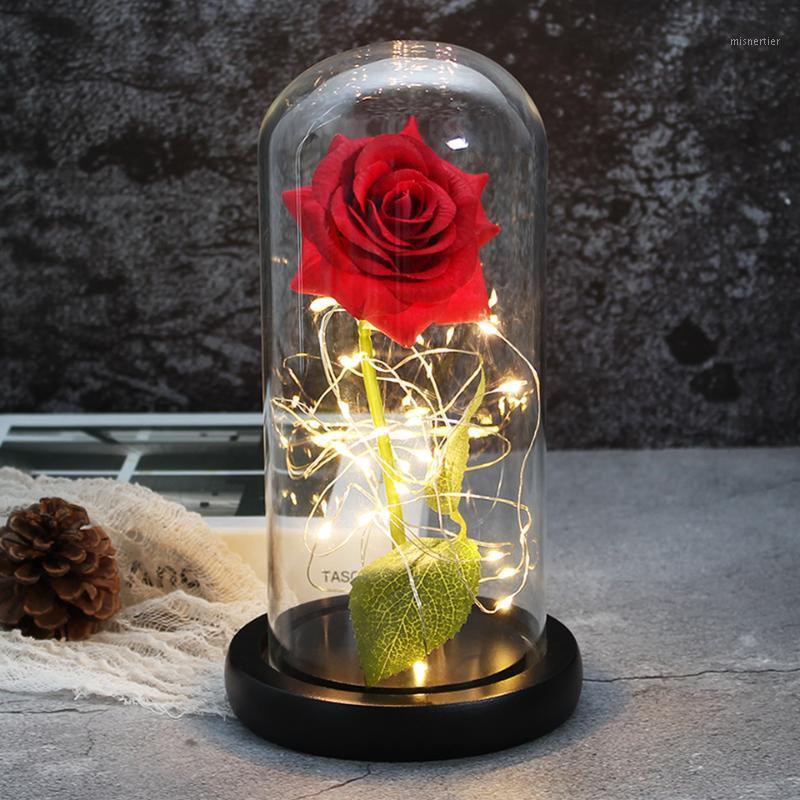 

Beautiful eternal rose, LED Eternelle light, the , rose in crystal dome for mother's birthday, gift for1, 000