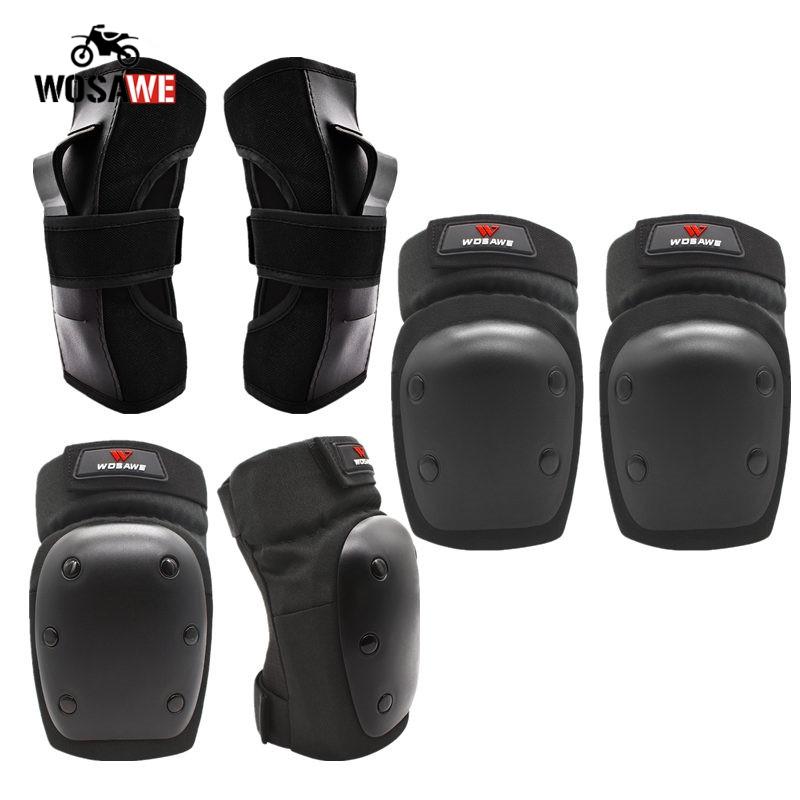 

WOSAWE Motorcycle Knee Protector Elbow Wrist Pad Protection Children Scooter Ski Bicyle Hockey Sports Roller Skating Body Armor