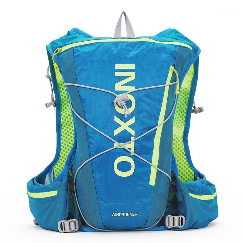 

10L Running Hydration Vest Backpack Men Women Outdoor Sport Bags Trail Marathon Jogging Hiking Backpack Option Water Bag Flask1, Blue color