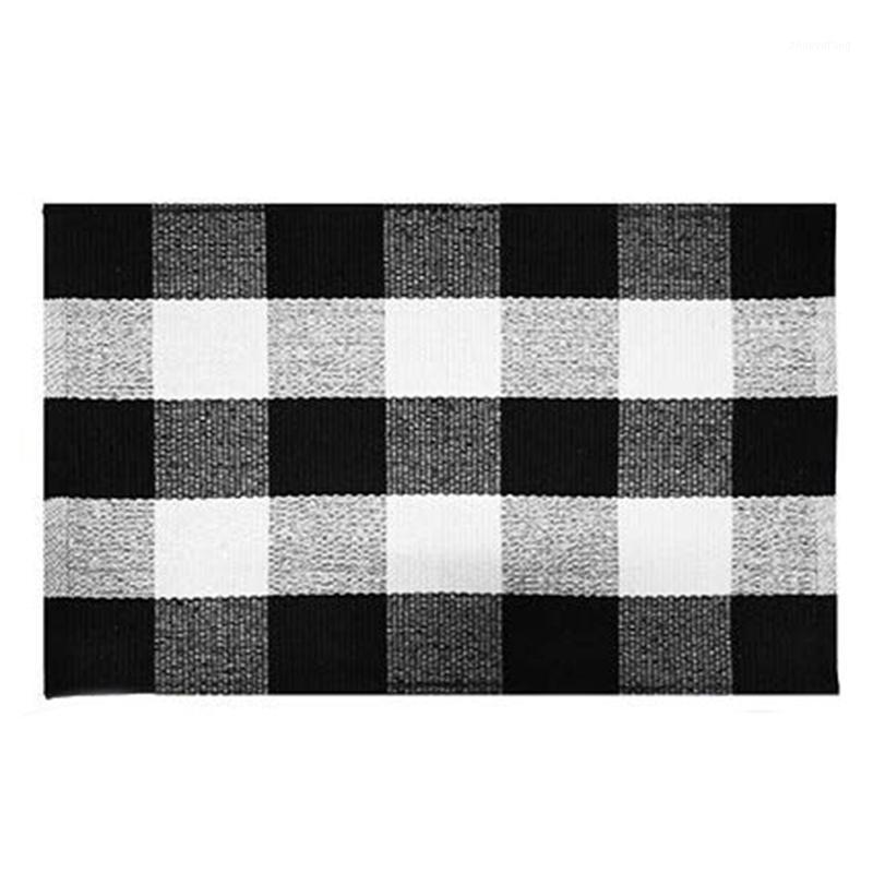 

Carpets Cotton Plaid Rugs, Check Rug,23.6Inch X35.4Inch,Checkered Outdoor Rug,Outdoor Doormat For Kitchen/Bathroom/