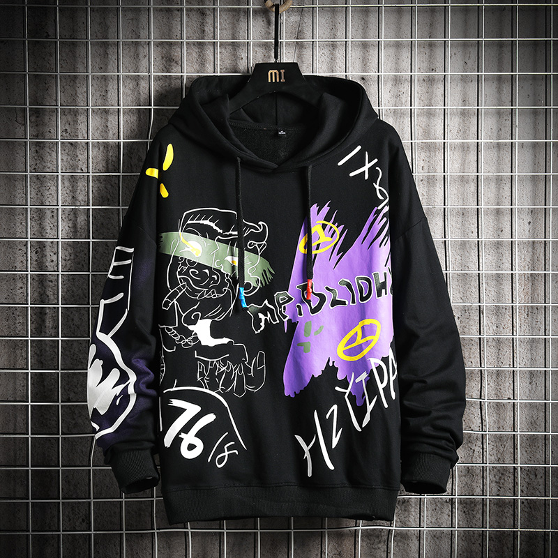 

Oversized Mens Hoodies Men Hip Hop Anime Sweatshirt Male Harajuku Japanese Streetwear Black Hoodie Men Sweatshirts kg-1