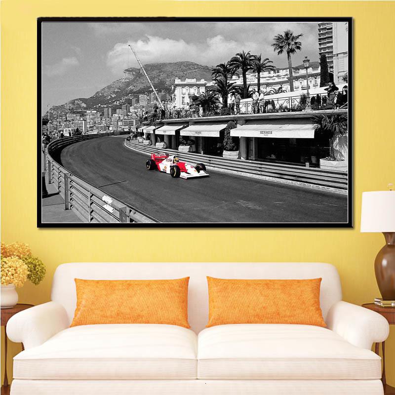 

F1 Formula Ayrton Senna Star Race Car World Champion Painting Poster Wall Art Canvas Prints Painting Modern For Home Room Decor