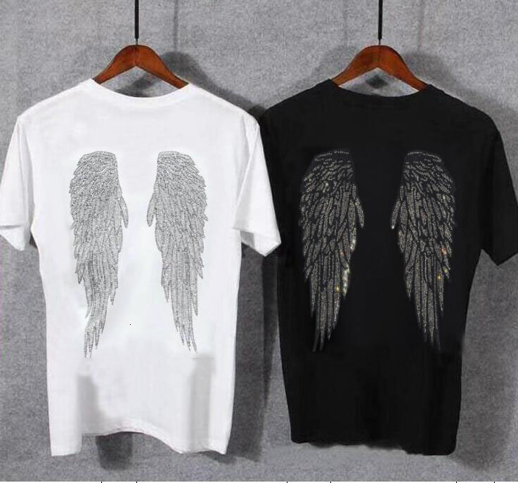 

Rhinestone Tshirt 2021 Hip Hop Summer Men Slim Fit Casual New Sportswear G59x, As picture shown