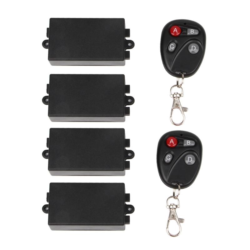 

AC 220 V 1CH 10A RF Wireless Remote Control Switch 4 Receiver + 2 Transmitter K1KF