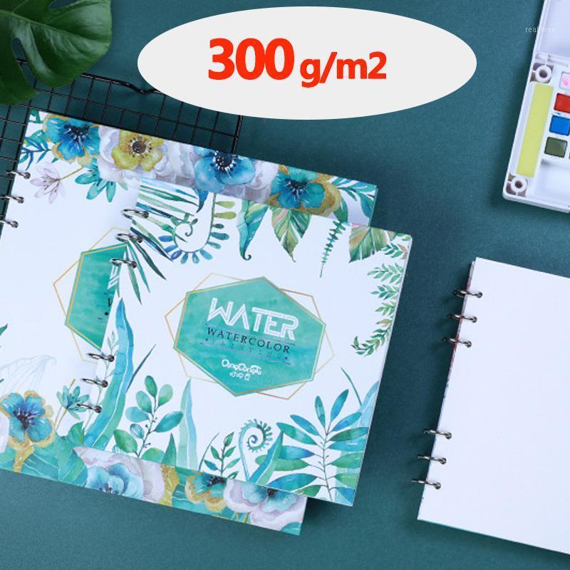 

Loose leaf notebook Watercolor & markers painting Sketchbook 40 pages 300 GSM Spiral journal Two sizes School supplies1