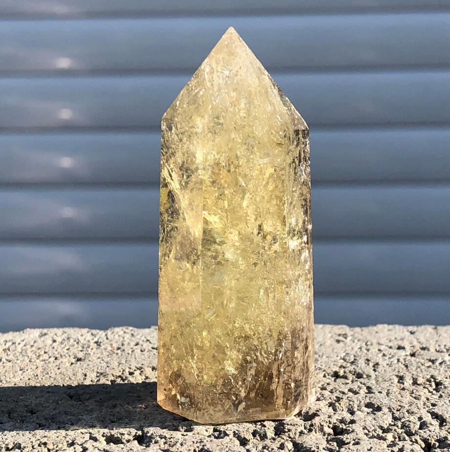 

70g natural citrine crystal quartz obelisk wand point healing 201125