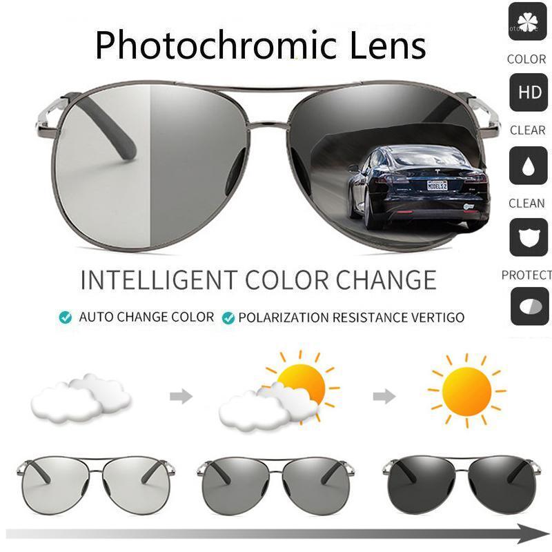 

Polarized Photochromic Sunglasses Chameleon Glasses Square Sun Glasses Discoloration Eyewear Anti Glare UV400 Driving Goggles1