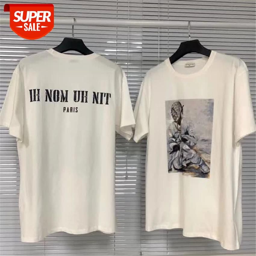 

Ih Nom Uh Nit T-Shirt Men Women Paris Mask Oil Painting Casual T Shirt #vF00, White;black