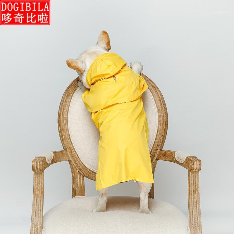 

Dog raincoat dog clothes waterproof raincoat pet reflective1, Gray