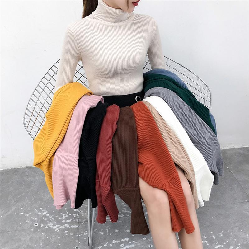 

2020 Autumn Winter Thick Sweater Women Slim Women Pullover Knitted Sweater Casual Stretch Stripe Warm Jacket1, Nz016-12