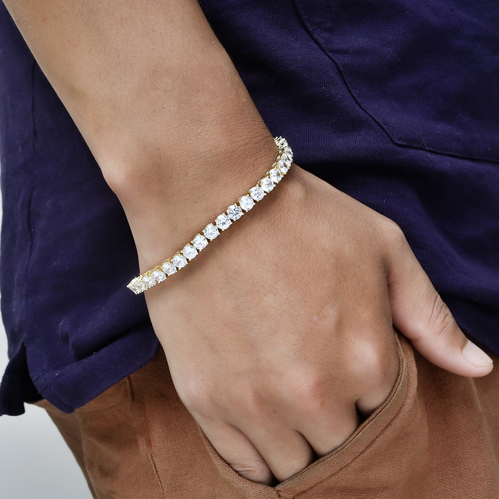 

Wholesale Dropshipping Brass 7-8 inch Tennis bracelet jewelry 3mm 4mm 5mm CZ Stones White/Rose Gold/Gold Color Bangle & Bracelet