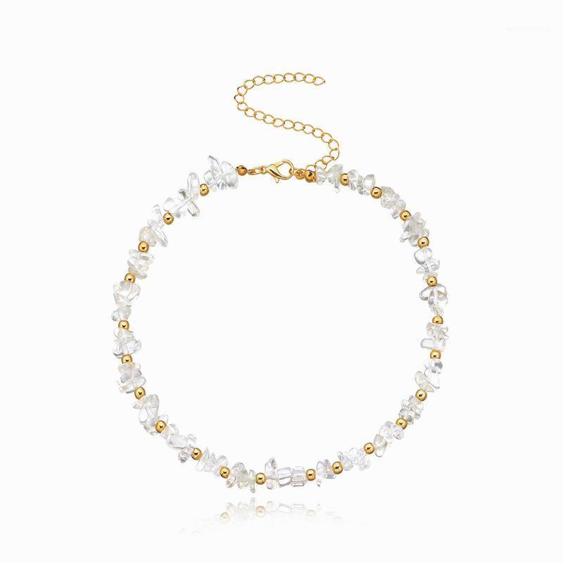 

Retro Bohemia Multicolor Stone Water Drops Necklace for Woman Alloy Round Irregular Pendant Necklaces Fashion Jewelry1