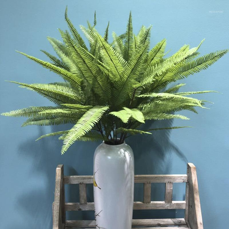 

Artificial Plants Fake Fern Leaves Plastic Grass Real Touch Faux Green Plants Branch Wedding Home Garden Shop Table Decoration1, Ginkgo