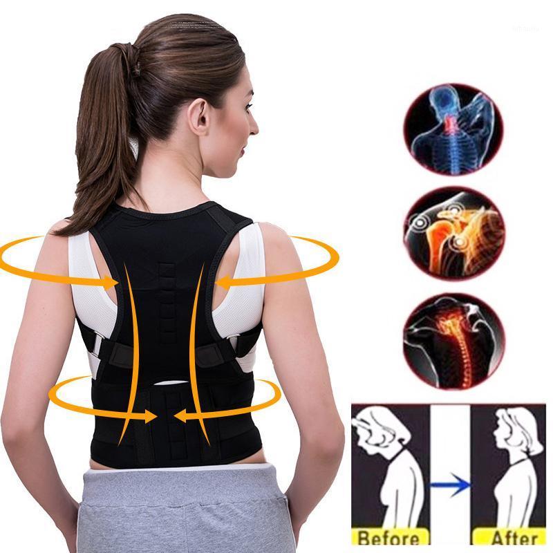 

Back Support Posture Corrector Adjustable Adult Corset Correct Belt Waist Trainer Shoulder Lumbar Brace Spine Support Vest1, Red