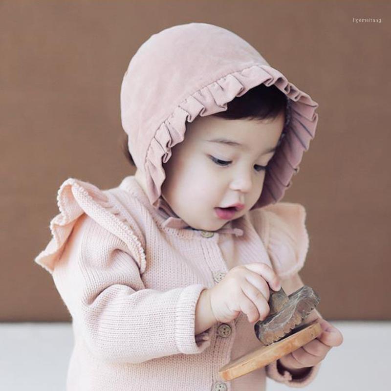 

New Arrival Baby Corduroy Lace Fisherman Hat Solid Color Soft Material Classic Design Unsexual Cute Hats For Children Infants1, Pink