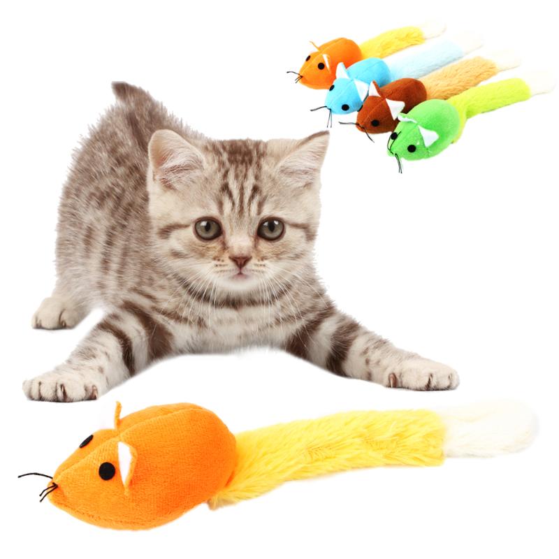 

NICEYARD 4 Colors Funny Pet Products Plush Mouse For Kittens Training With Catnip Pet Interactive Toys Cat Supplies