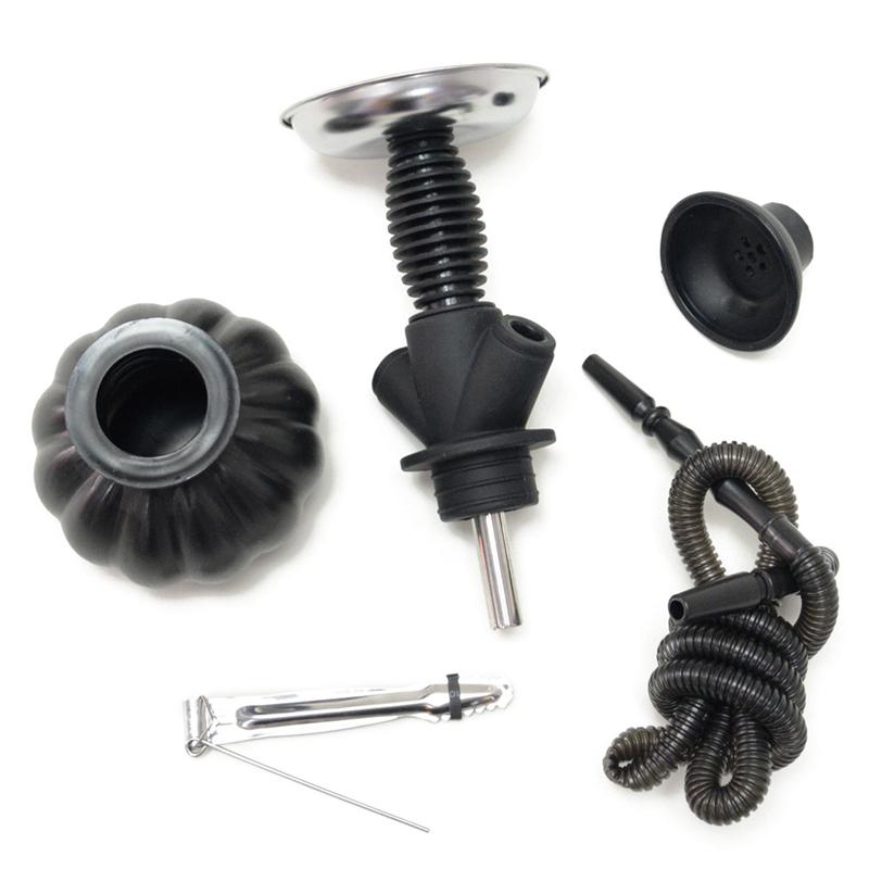 

Newest Glass percolator bong Set Cool Arab Stem Round Hookah Shisha bongs 9.8 inches Silicone recycler