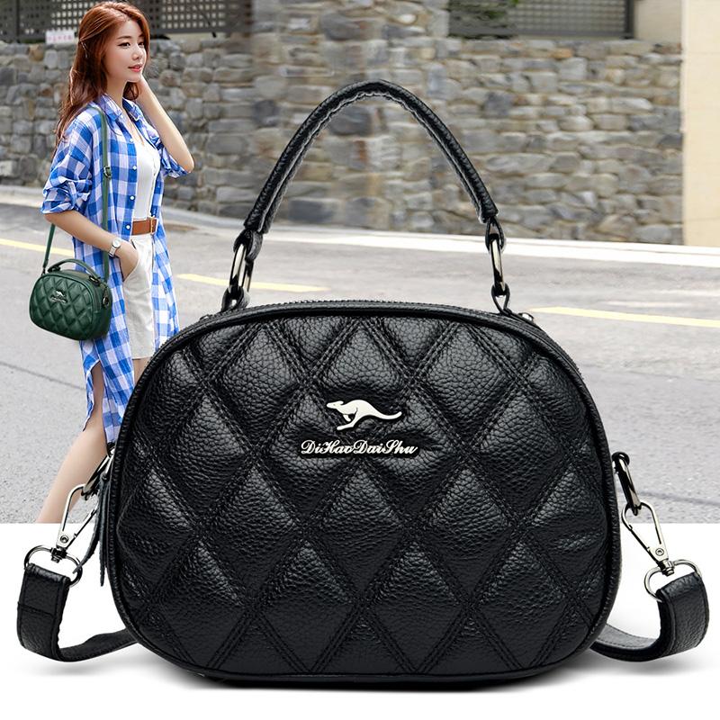 

Small Diamond Lattice Crossbody Bags Women 2021 New Fashion Elegant Quilted Messenger Bag Female Mini Leather Shoulder Tote Bag, Black