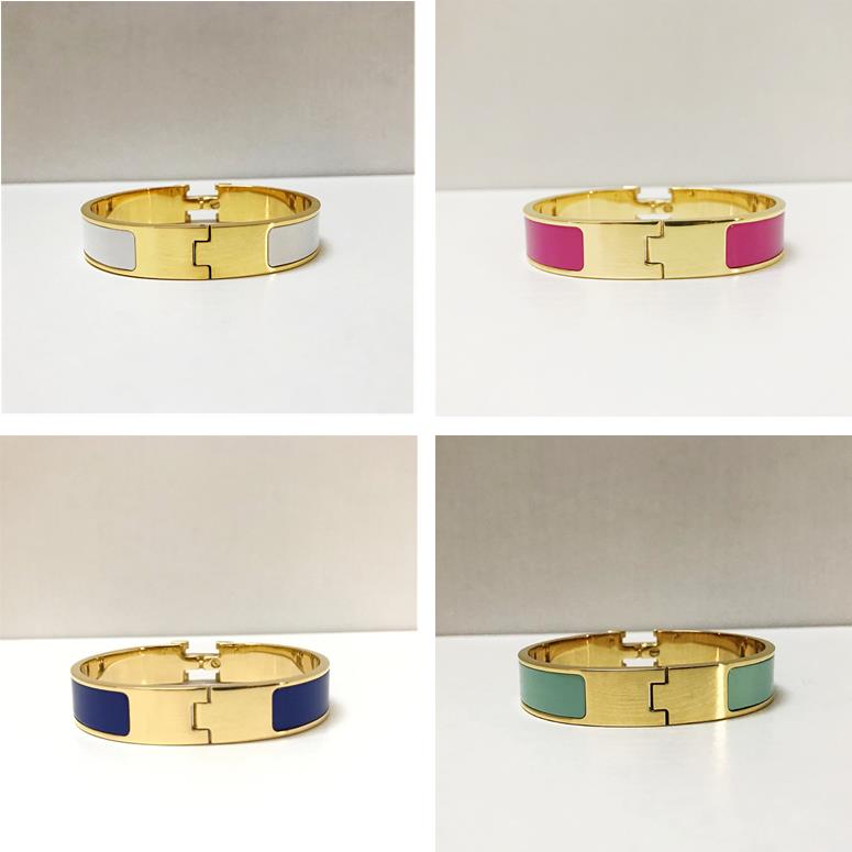 

hot Enamel Rainbow Woman Bangle Bracelet gold silver designer Fashion Bracelets Jewelry with dust bag