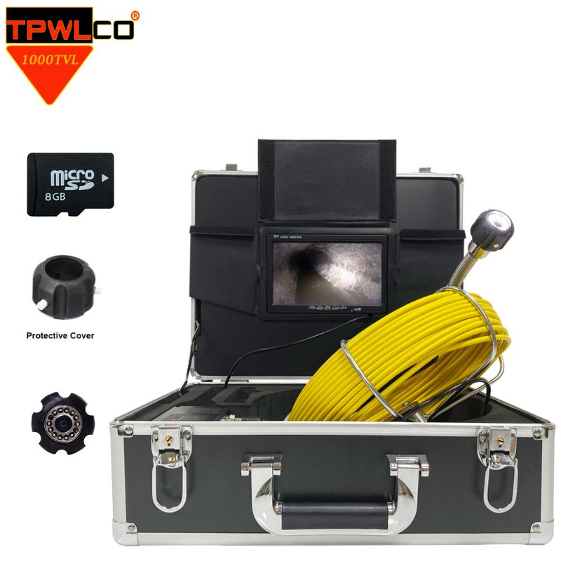 

7 inch Color LCD Industrial Camera Inspection Support Video Recorder 23mm Waterproof Lens Drain Sewer Pipe Inspection Endoscope