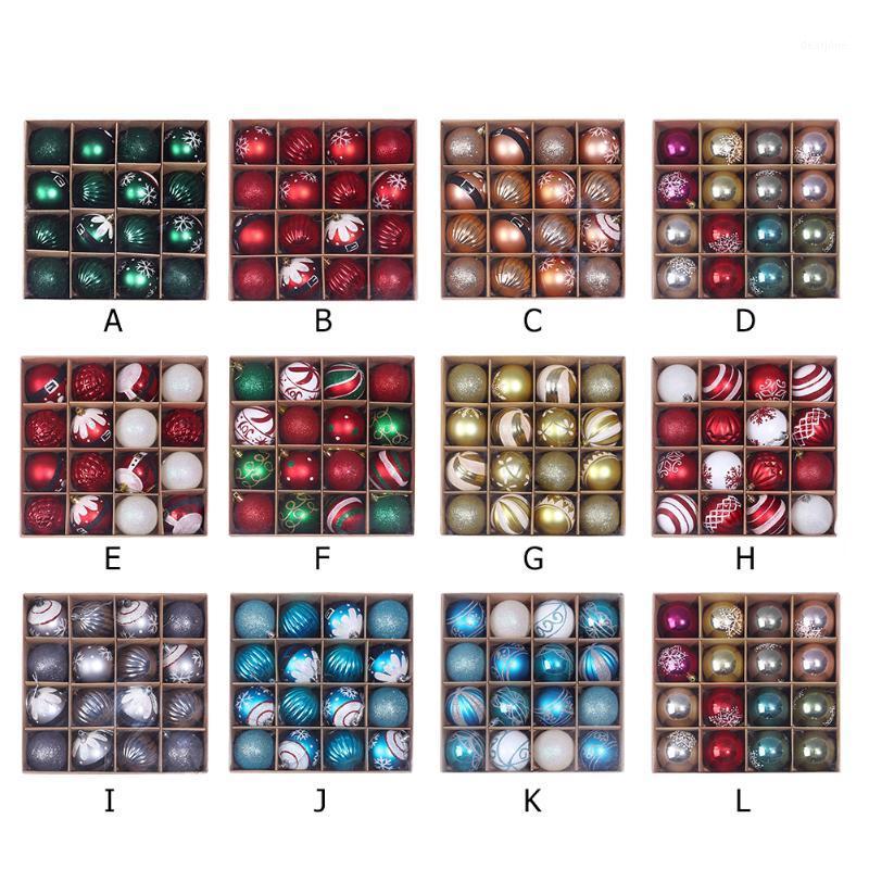 

16pcs Multicolor Christmas Ball Glitter Christmas Tree Ornaments Hanging Home Decorations Palline Natale Decor1