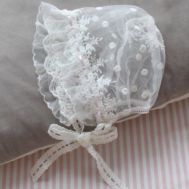 

Baby Girl Hat Newborn Photography Props Lolita Lace Spanish Princess Maid Hats Toddler Girls Bonnet Gifts Turban Accessories, 10