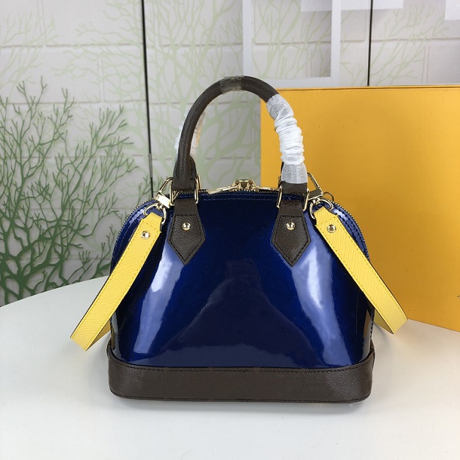 

TopWomens Shoulder Bags Patent Leather Letter Design Fashion Ladies bag Casual Mini High Quality Handbag Purse, Black