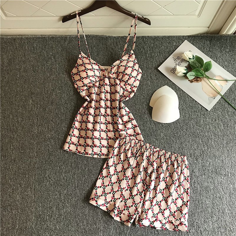 

of Sexy Satin Silk Short Ice Pajamas Woman Sleepwear Summer Spaghetti Sash Pyjamas Define Female Underwear Homewear Rafo, Gold