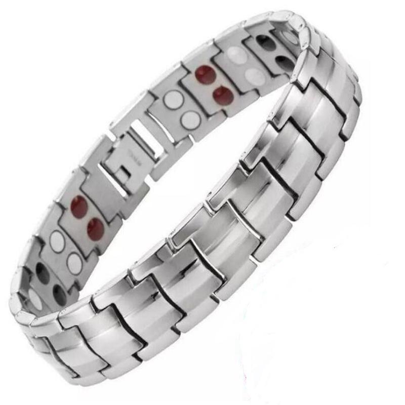 

Women Men Health Care Germanium Magnetic Bracelet for Arthritis and Carpal Tunnel 316L Stainless Steel Power Therapy Bangles