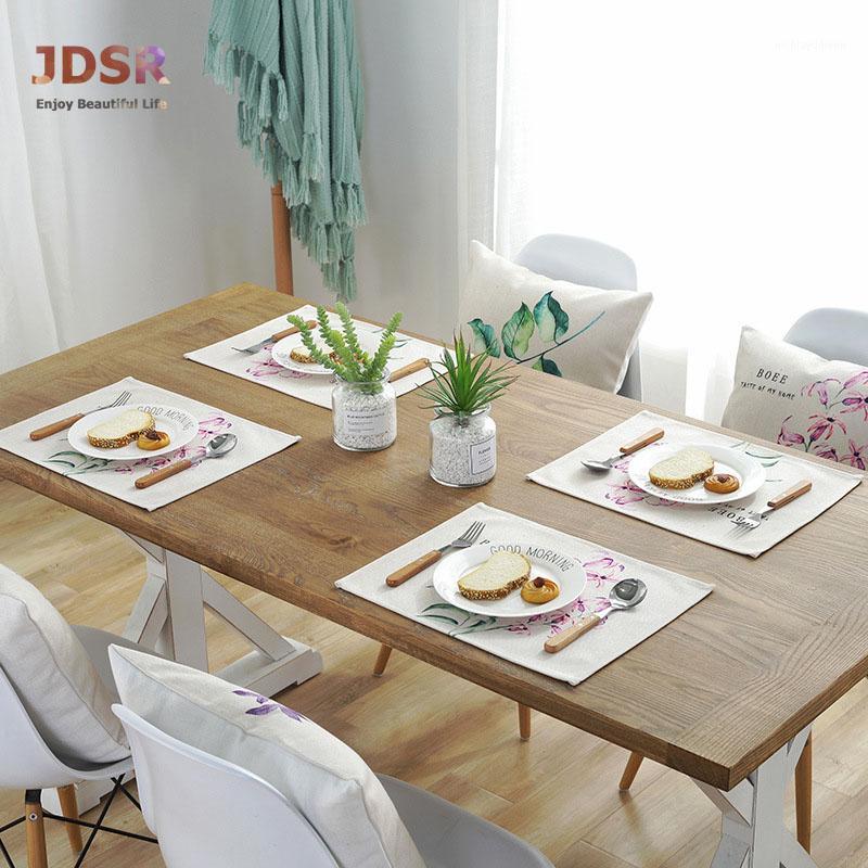 

JDSR 40*31cm Rural Style Plant Flower Print Table Napkins for Wedding Party Table Cloth Dinner Napkin Decor Home Textile1