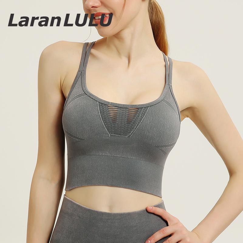 

Women Seamless Sports Bra Fitness Crop Top Femme Running Sportswear Dance Workout Push Up Athletic Yoga Sports Wear For Gym Girl, Pink